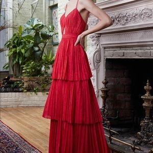 AMUR Dominique Pleated Cut-Out Dress NWT